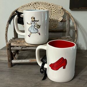NWT RAE DUNN WIZARD OF OZ FOLLOW YOUR PATH AND THERE'S NO PLACE LIKE HOME MUGS